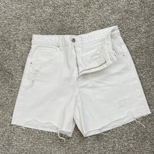 Never worn white Zara denim shorts
